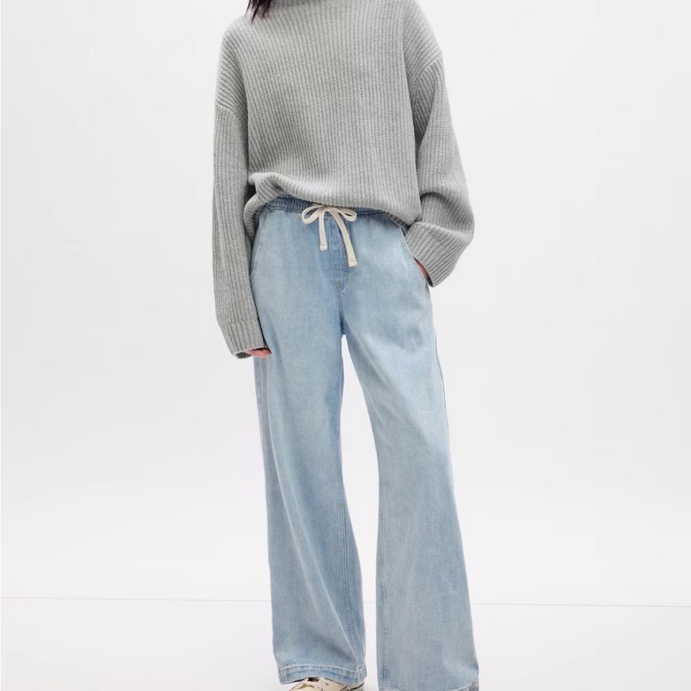 Viral Wide Leg Pull On Jeans size MEDIUM